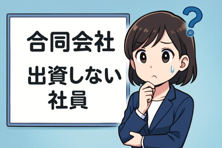 合同会社の「出資しない社員」とは？業務執行社員との違いを分かりやすく解説