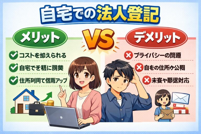 【完全版】自宅で法人登記するメリット・デメリットを徹底解説！後悔しないための全知識